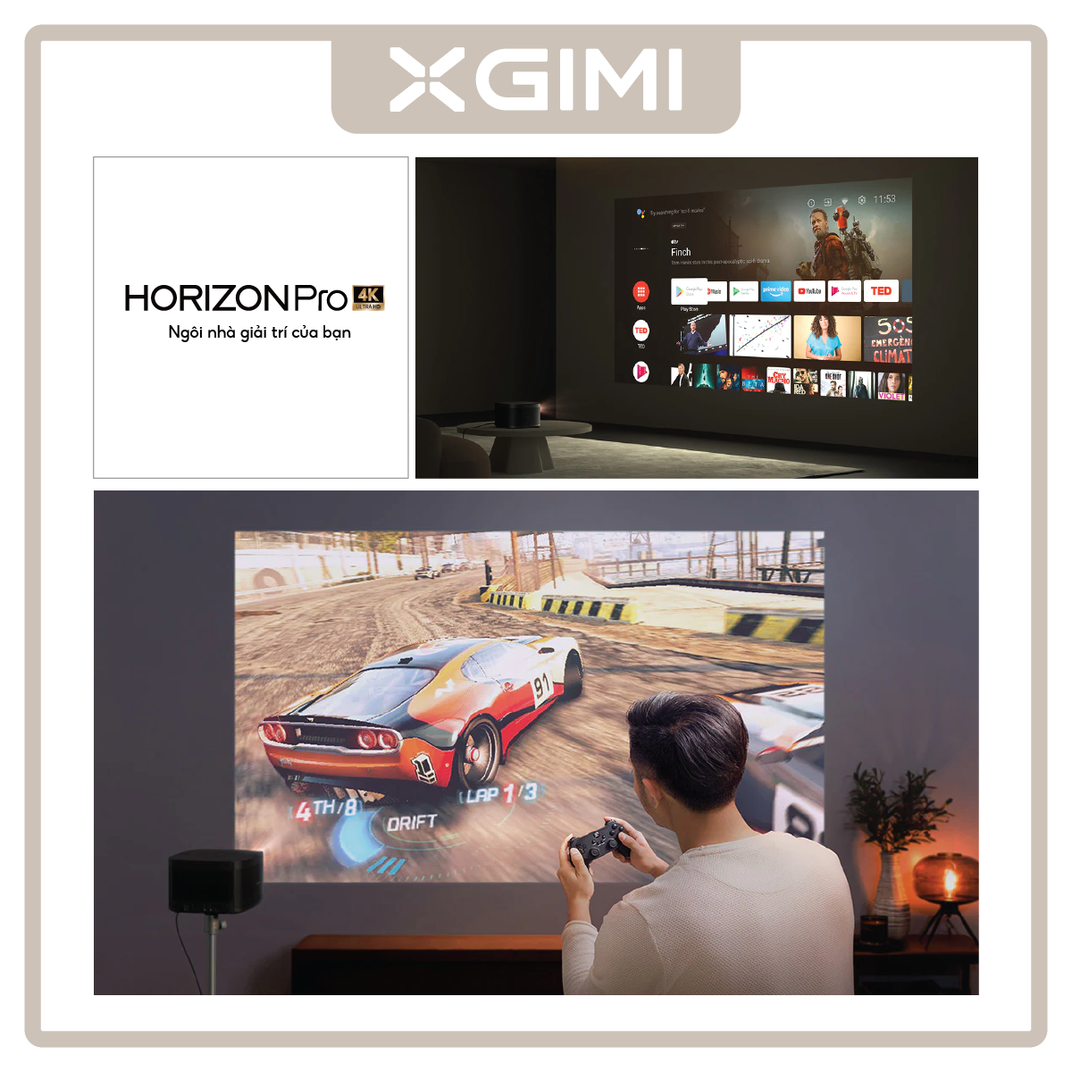 Máy Chiếu Thông Minh XGiMi Horizon Pro - Bản Quốc Tế