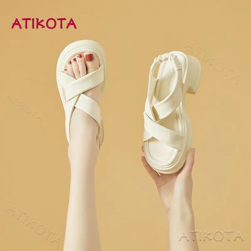 Atikota Xăng đan Atikota Đế Dày Mềm Mại Quai Chéo Phong Cách Thể Thao Thời