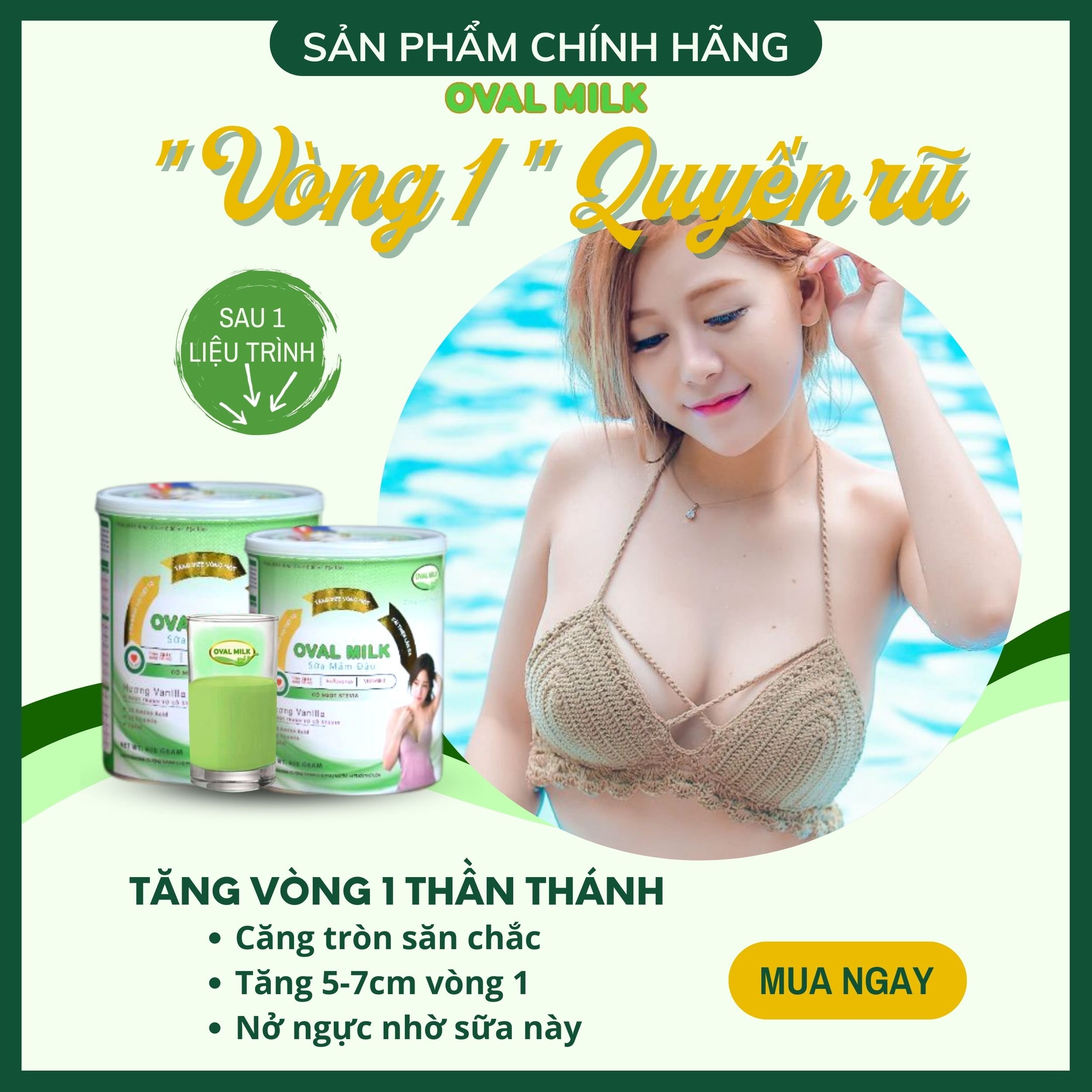 Combo 2 hộp oval milk tăng vòng 1 nhanh nở ngực hiệu quả - ngực nở nang săn chắc - không cần phẫu thuật nâng ngực - không viên uống nở ngực