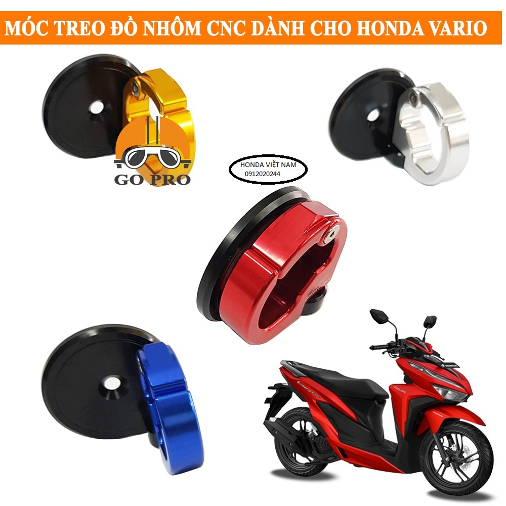 Móc Treo Đồ Shark Gắn Xe Vario,Click Thái Nhôm CNC Cao Cấp-Hàng Cty