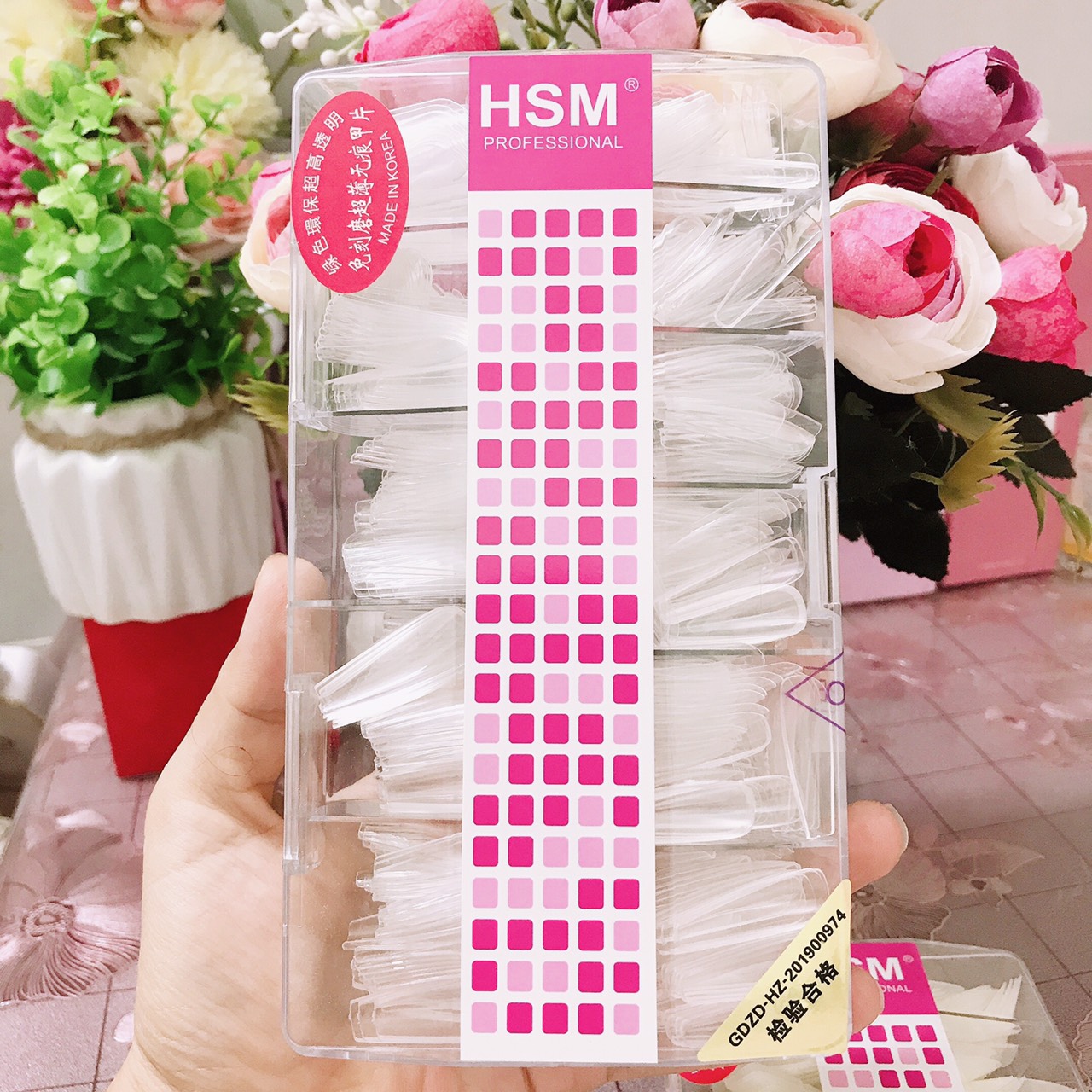 Móng úp HSM cao cấp siêu mềm dẻo,bền đẹp ( hộp 500 móng)
