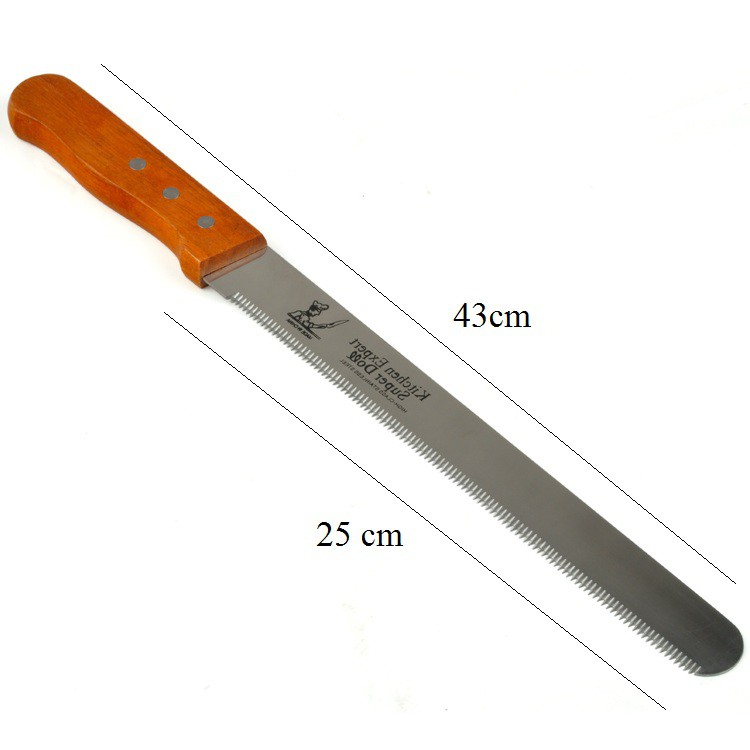Dao Cắt Bánh Cán Gỗ 25Cm - 30Cm