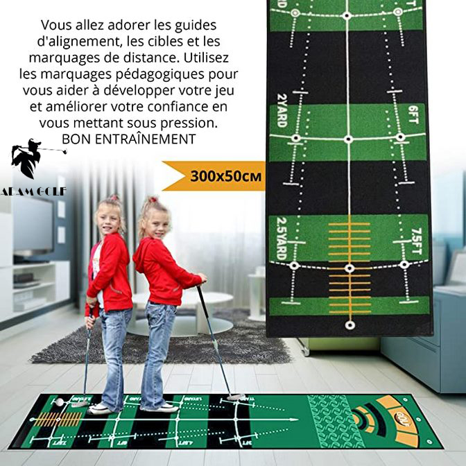 NEW 2022 - Golf Training Pads - Putting Green Mat/ Indoor Swing Hitting Practicing, Washable Carpet