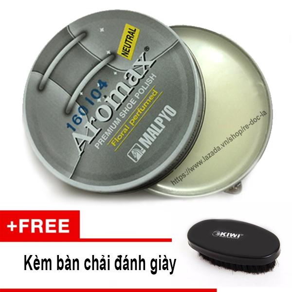 [HCM]Hộp Xi Đánh Giày Kiwi + Bàn Chải ( Xi nâu  Xi Đen Xi không màu Aromax)