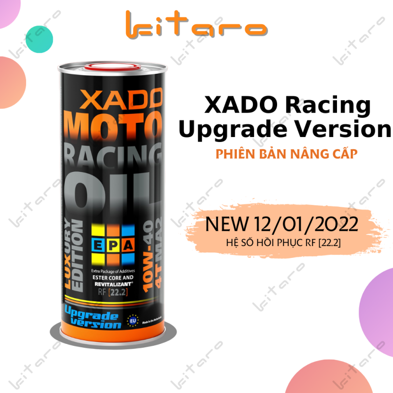 Nhớt Xado Racing 10W40 API SN JASO MA2 1L (Version 3)