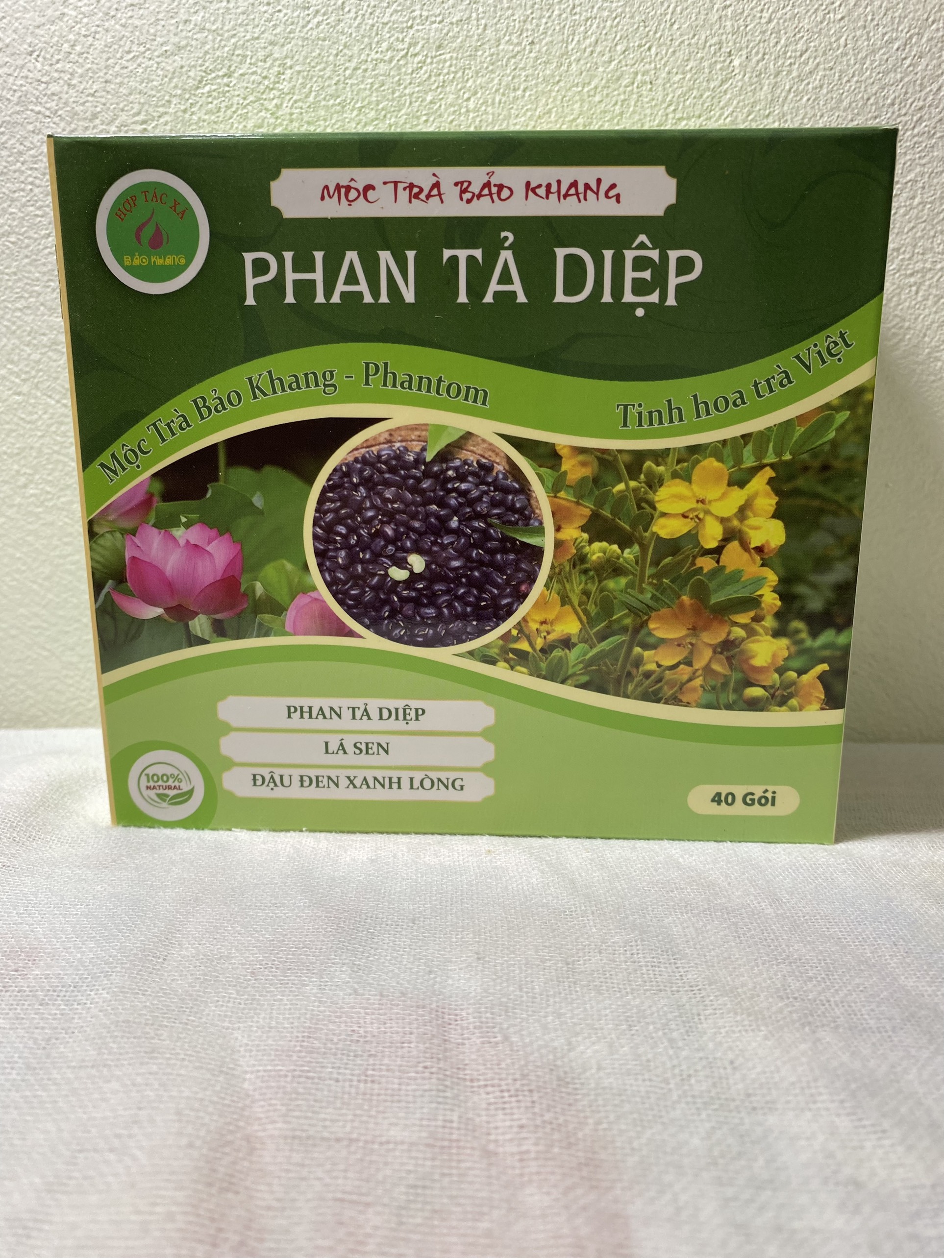 Phan tả diệp , trà túi lọc phan tả diệp Bảo Khang, nhuận tràng, táo bón, người bị trĩ, nóng trong, thanh nhiệt cơ thể