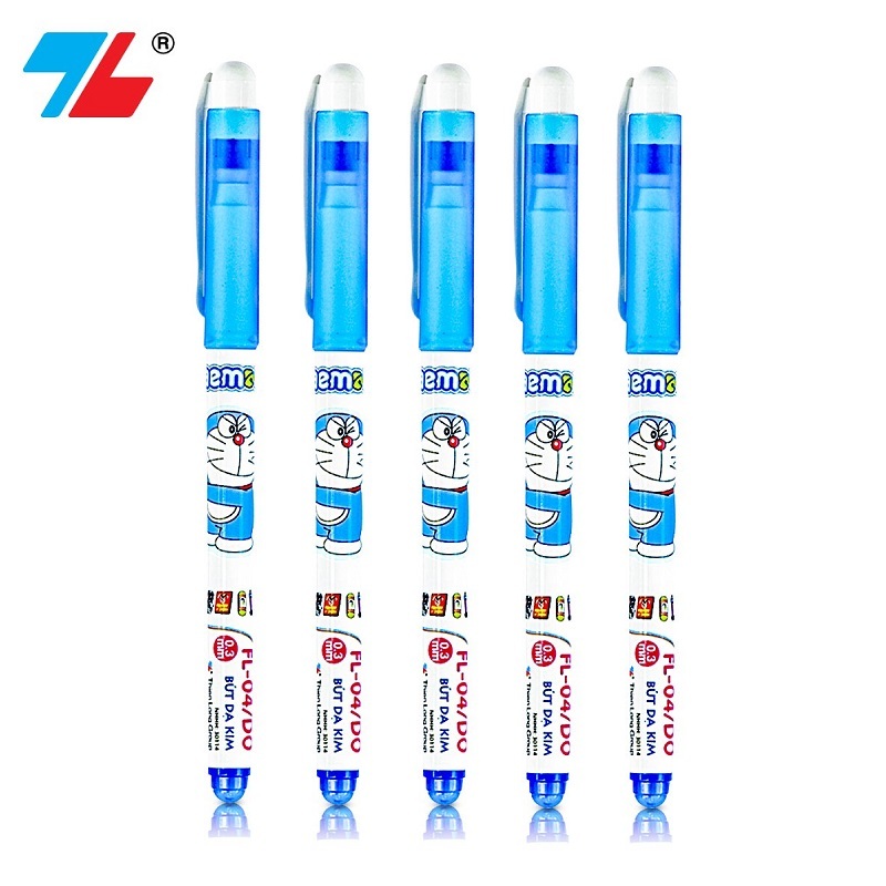 Bút lông kim thiên long doraemon fl-04/do / bút luyện chữ fl-04 cho học sinh tiểu học ngòi 0.3mm fl04