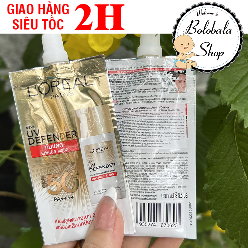 Serum chống nắng L'oreal 5.5ml Loreal SPF 50+/PA ++++