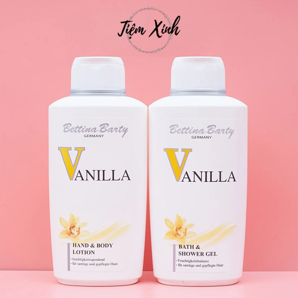 Sữa dưỡng thể trắng da cấp ẩm cho da khô Vanilla của Đức 500ml Bettina Barty Hand & Body Lotion Dưỡng thể, dưỡng da tay hương hoa vanilla