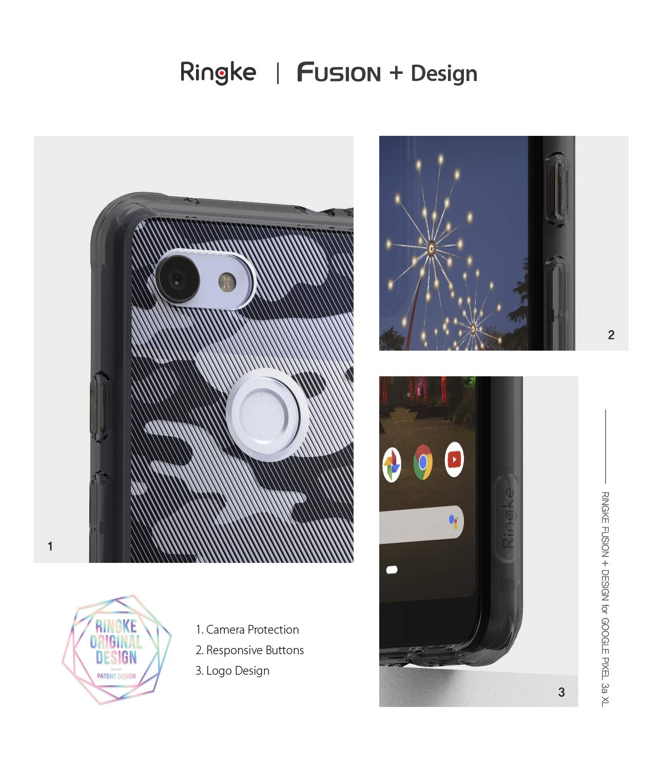 Ốp lưng Google Pixel 3a / 3a XL Ringke Fusion Hàn Quốc (Ringke Fusion Pixel 3a / 3a XL Korea Case)