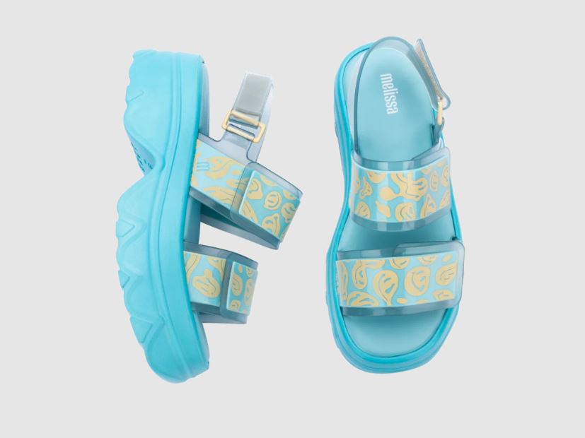 Giày Sandals đế xuồng Melissa Brave Platform AD - Xanh