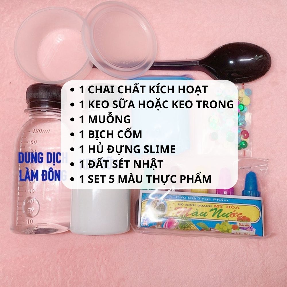 Bộ Kit Làm Slime Cơ Bản 7 Món Cơ Bản