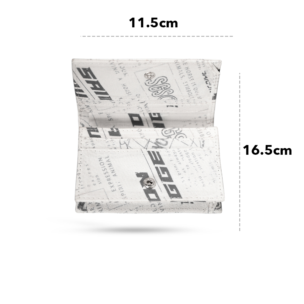 Ví Gập Đôi Nữ In Báo SAIGON SWAGGER® Journal Fold Wallet