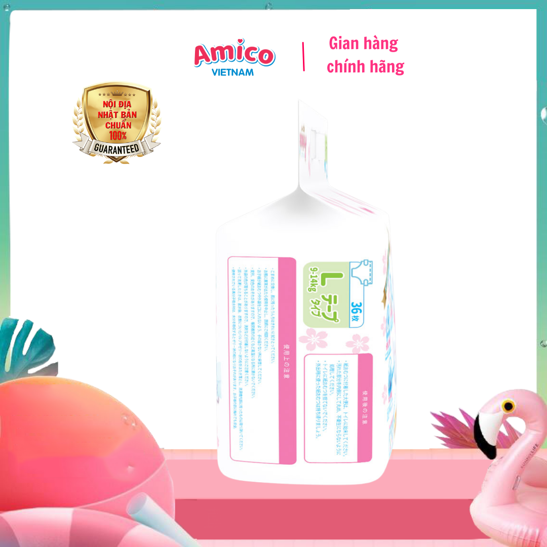 Tã dán Amikoko L36 (dành cho bé 9-14kg)
