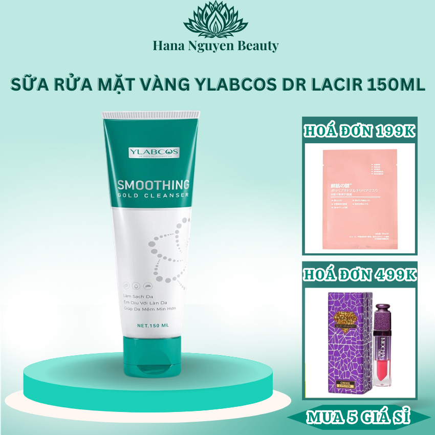 Sữa rửa mặt vàng Ylabcos Smoothing Gold Cleanser Dr Lacir 150ml