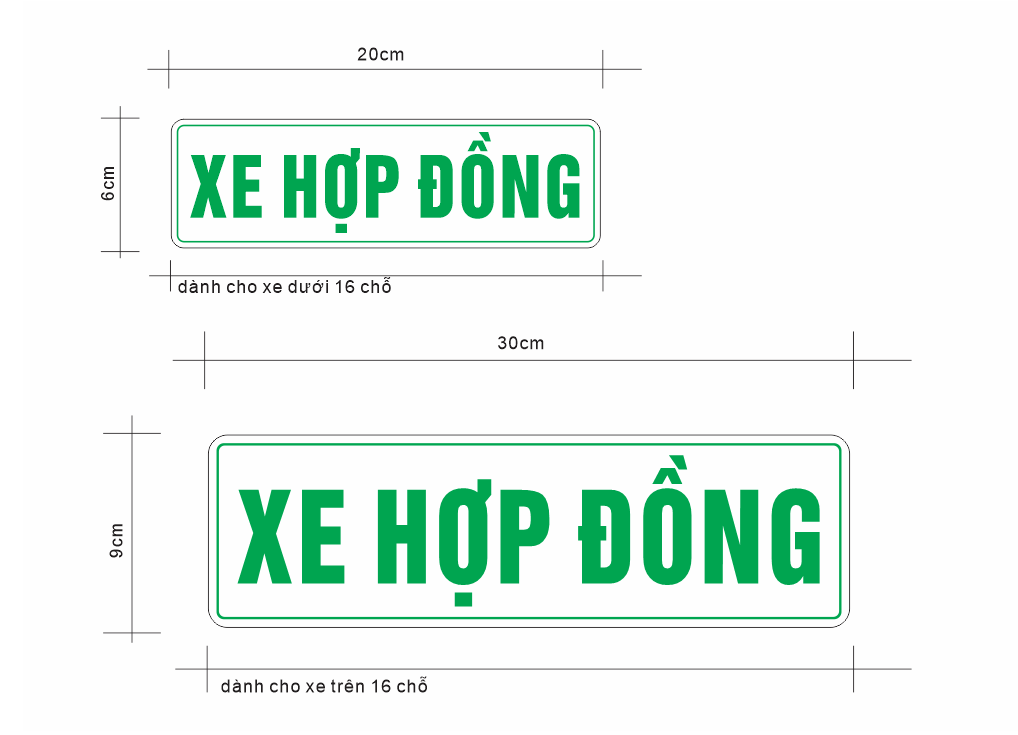 Tem chữ phản quang 3m xe hợp đồng cho xe dịch vụ