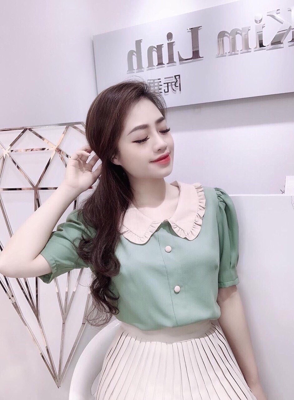 Áo Sơ Mi  Kiểu Nữ Quảng Châu  Xịn  Thời Trang Cao Cấp Siêu HOT Mẫu Mới KI28