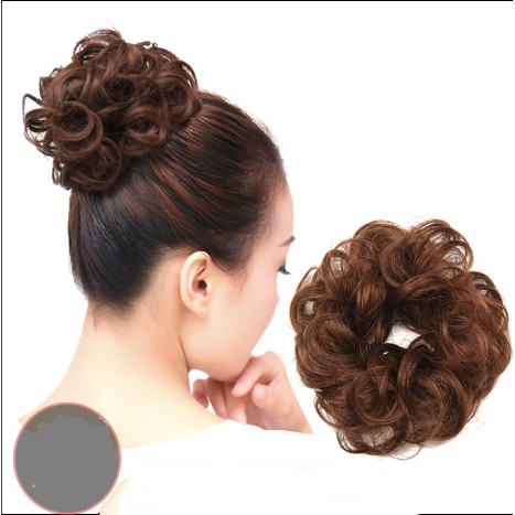 [ hàng loại 1 ] tóc giả nữ, tóc búi cột, tóc búi rối, tóc búi, tóc giả cho người trung niên