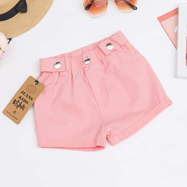 Quần short kaki mềm co giãn bé gái