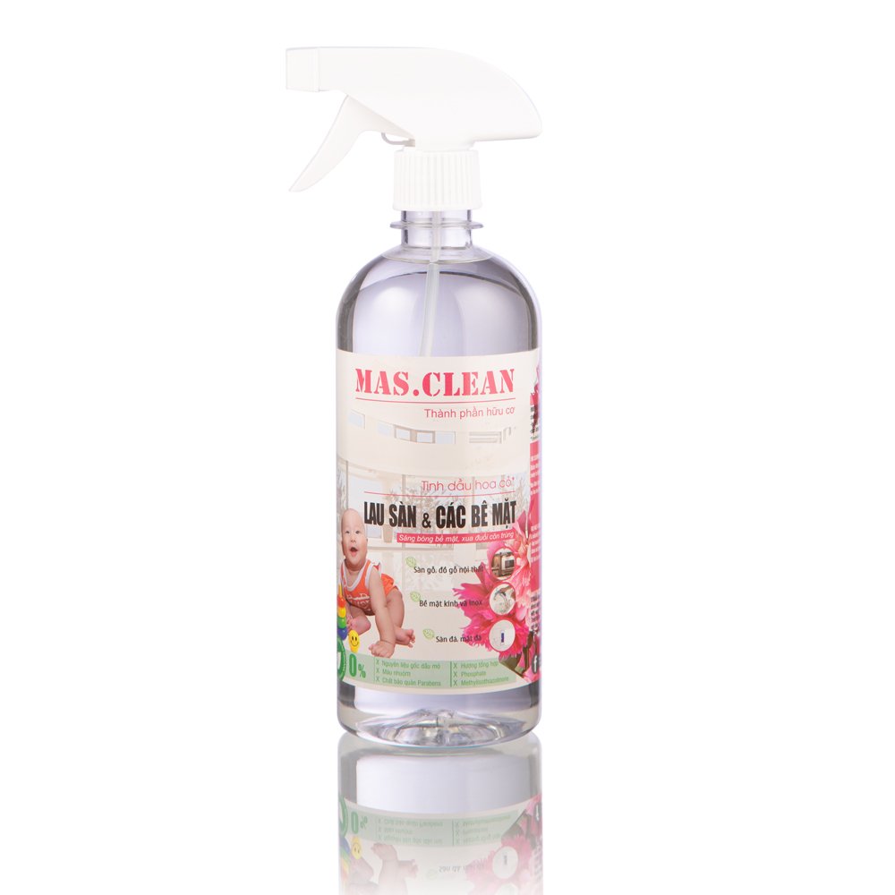 [HCM]Nước lau đa năng hữu cơ Mas.Clean - chai 635ml