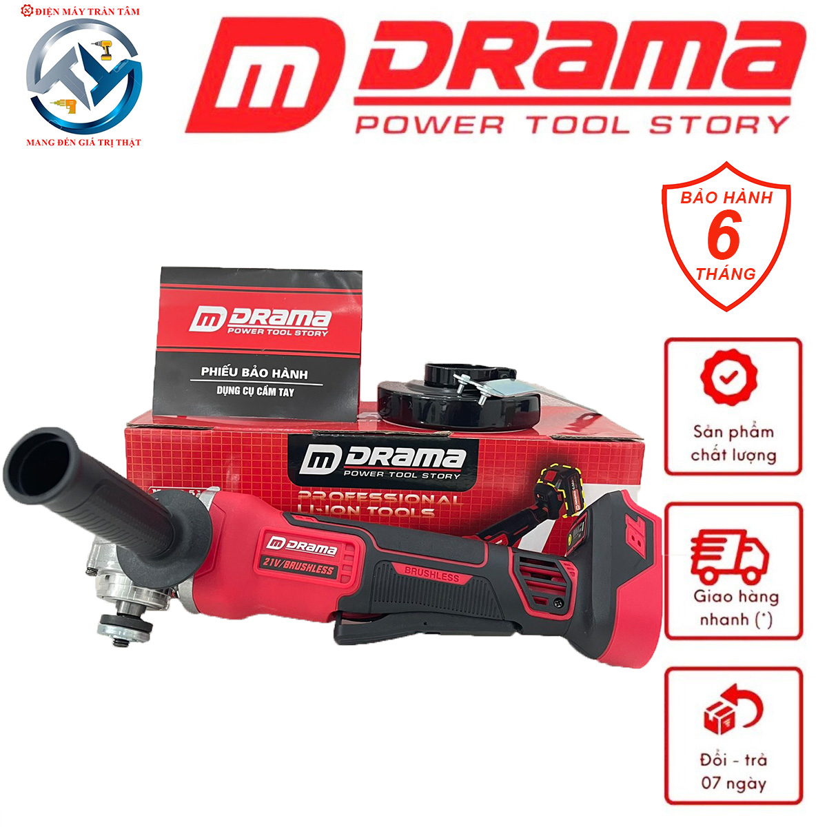 Thân Máy Mài Pin DRAMA 5100 Hàng Xịn Công Suất Lớn có 4 Cấp Tốc Độ ( lắp vừa pin Makita,Dewalt,Ken )