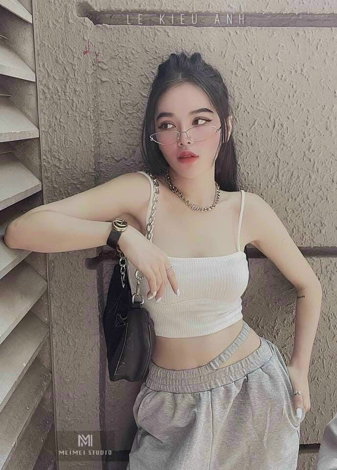ÁO CROPTOP 2 DÂY GÂN MÚT NGỰC NỮ TÍNH