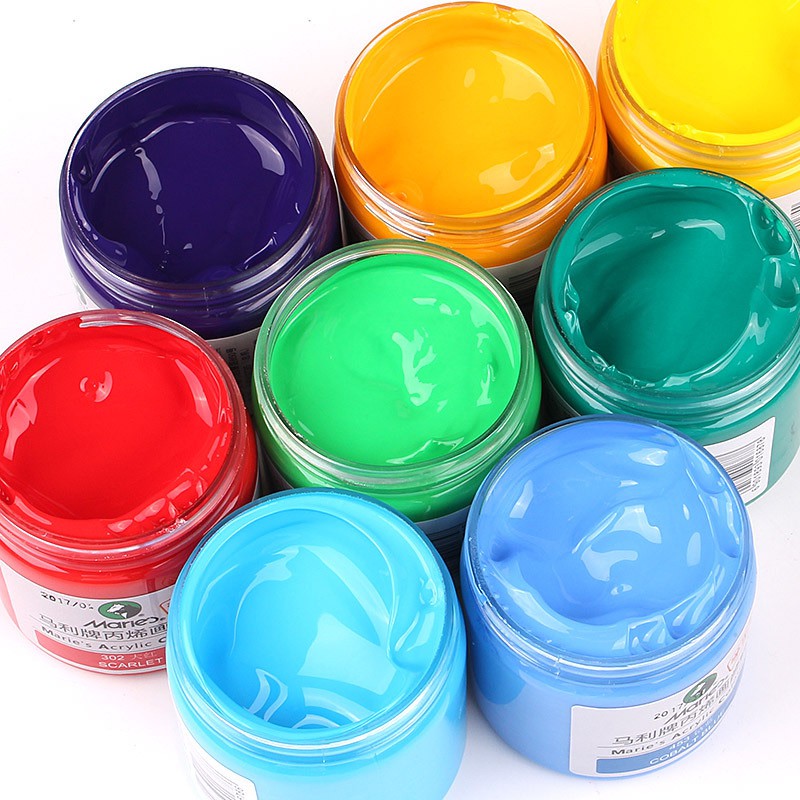 [HCM]Màu Acrylic Marie's 100/300ml Trắng/Đen
