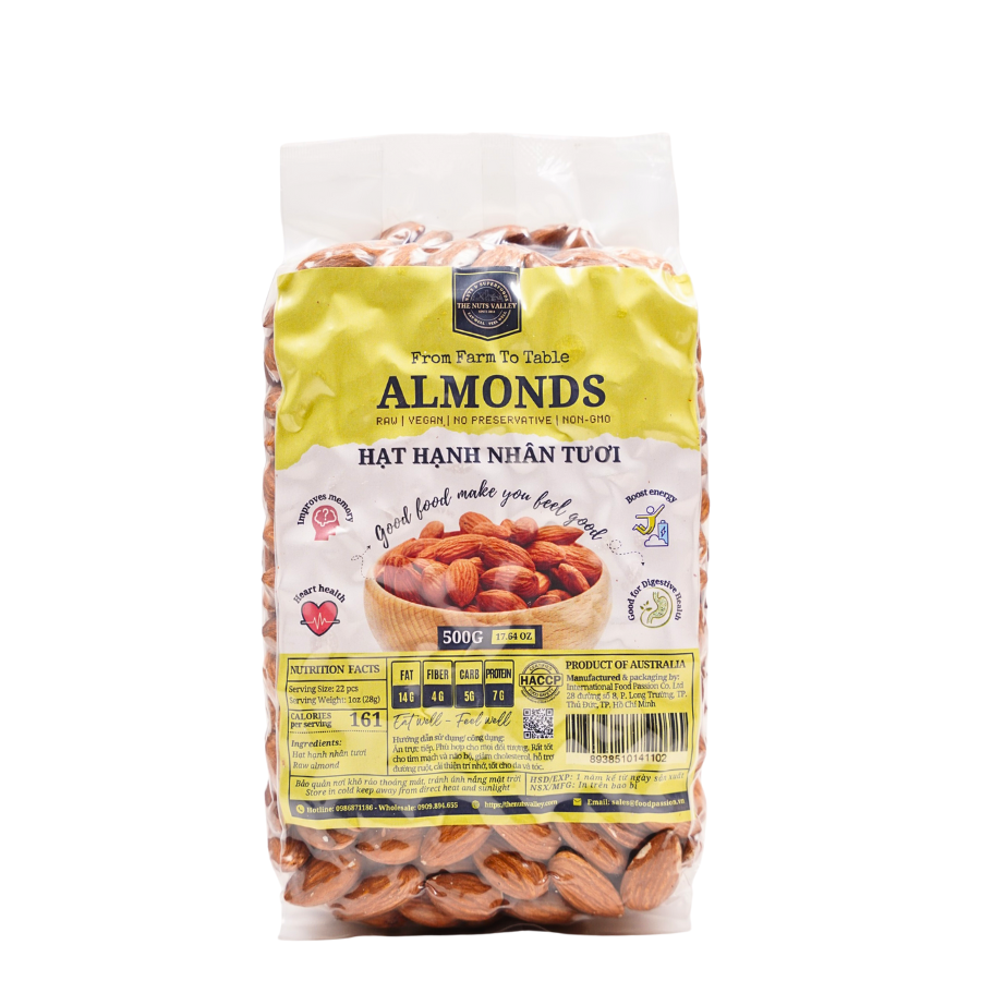 Fresh / Roasted Almonds for Making Nut Milk, Salad Dressing, Baking, Cream Topping - Almond the Nuts Valley