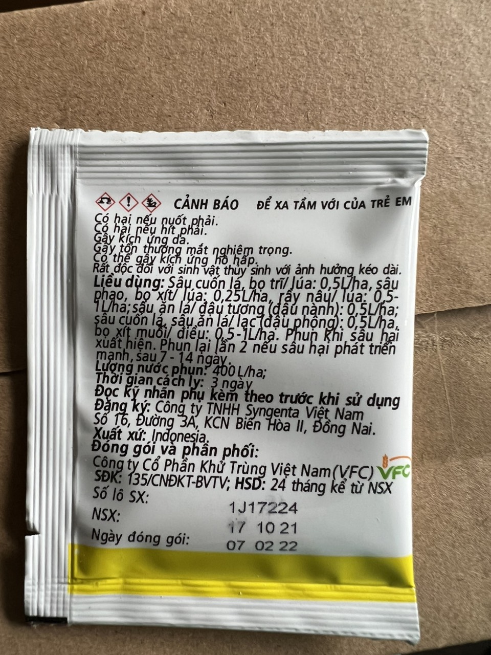 Thuốc trừ bọ trĩ, rầy nâu, sâu Karate 2,5EC (gói 10ml)