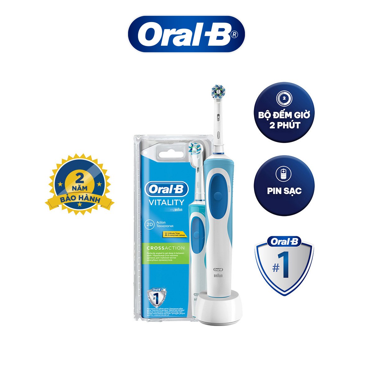 Bàn Chải Đánh Răng Điện Oral-B Vitality 170 Crossaction (...