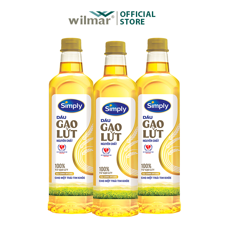 Dầu gạo lứt Simply 1L