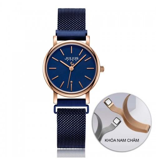 ĐỒNG HỒ NỮ DÂY NAM CHÂM JS-024D JULIUS STAR KÍNH SAPHIRE (XANH)