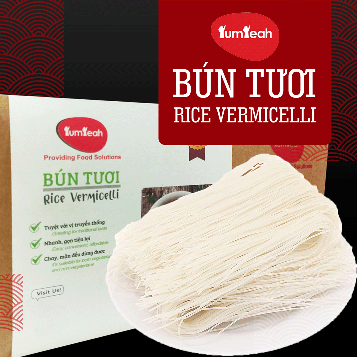 BÚN TƯƠI CUỘN TRẮNG 400g YUMYEAH