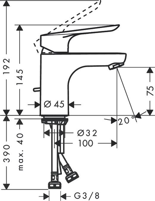 Vòi chậu Hansgrohe Logis E 70 (71160000)