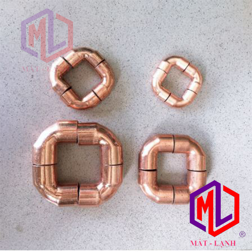 Cút hàn nối ống đồng góc vuông 90 độ phi 10 - 12 - 16-19 mm