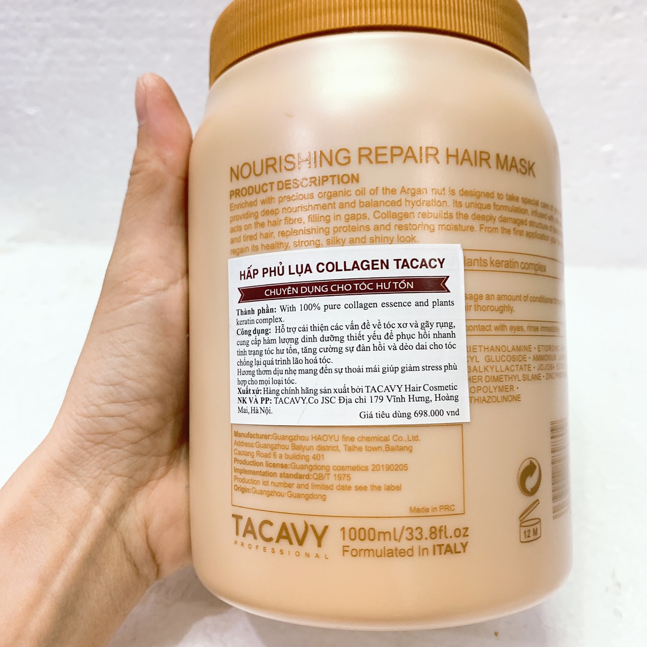 KEM Hấp siêu phục hồi ColLagen Tacavy 1000ML