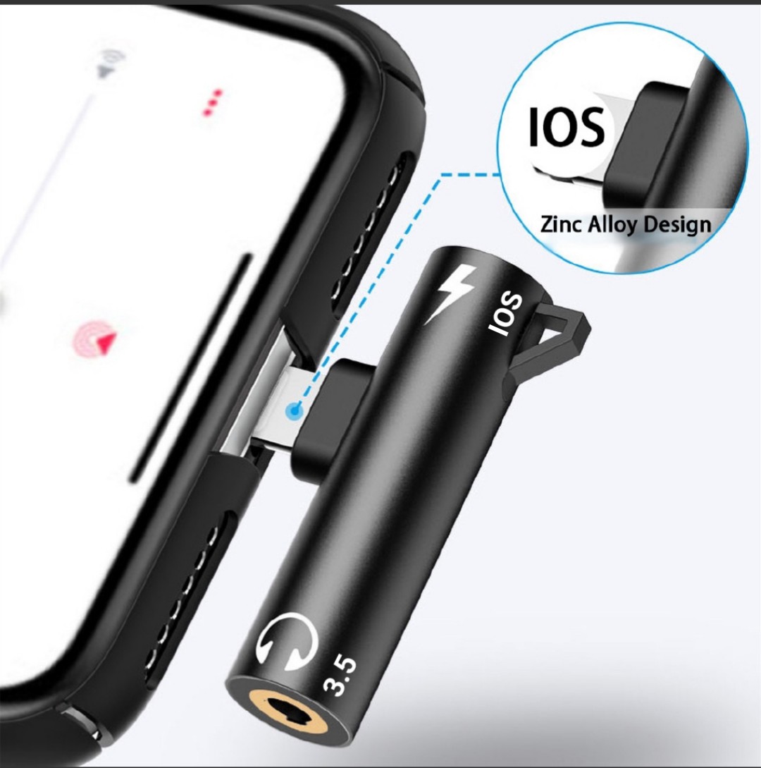 Đầu Chuyển Lightning Type-C sang 2 Cổng Lightning Type-C và 3.5mm