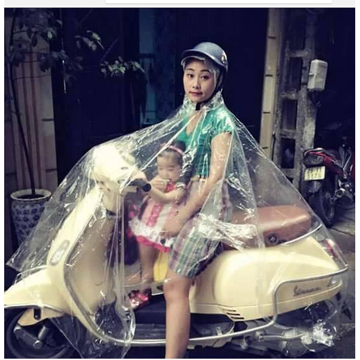 Áo mưa nhựa vi sinh trong suốt 1 đầu loại 1