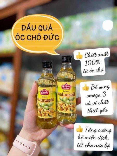 [HCM]Dầu óc chó Kunella Đức 100ml cho bé ăn dặm