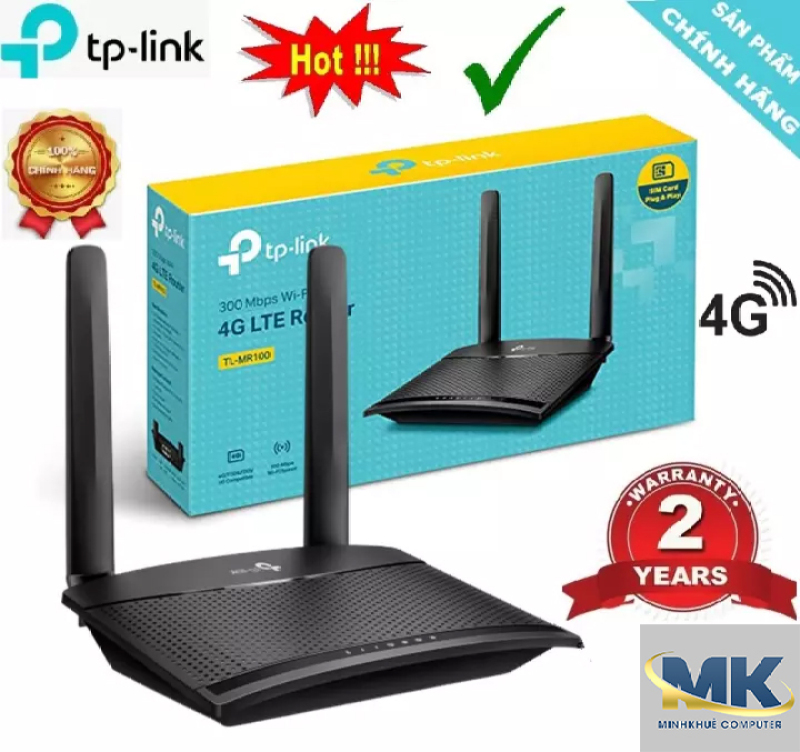 Bảng giá Bộ Phát WiFi Router 4G LTE MR100 TPLink Có Cổng Lan - Hàng chính hãng Phong Vũ