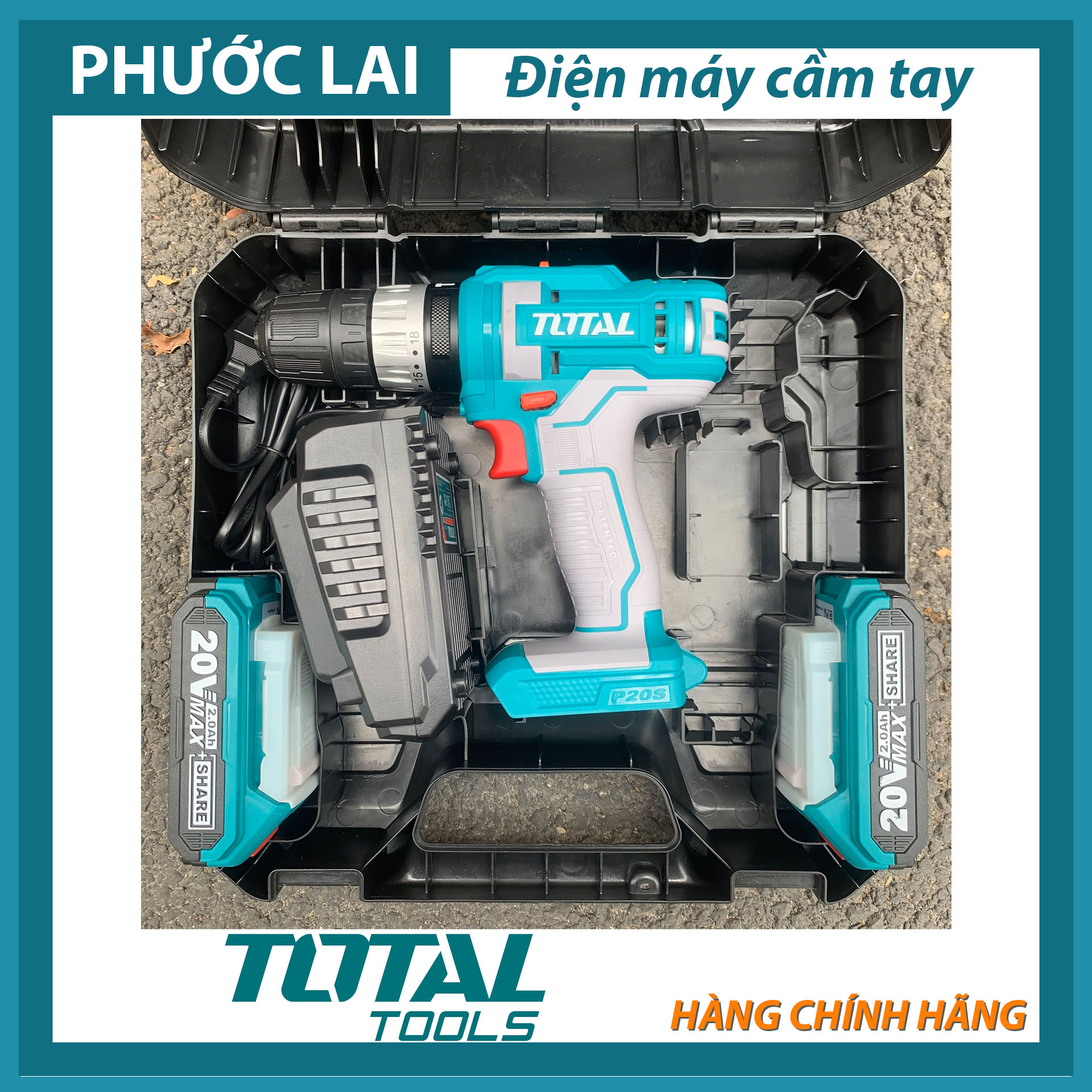 Máy khoan búa dùng pin 20V (Chính Hãng) TOTAL TIDLI20145