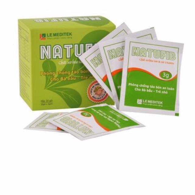(CHÍNH HÃNG) CỐM Chất xơ hoà tan táo bón Natufib