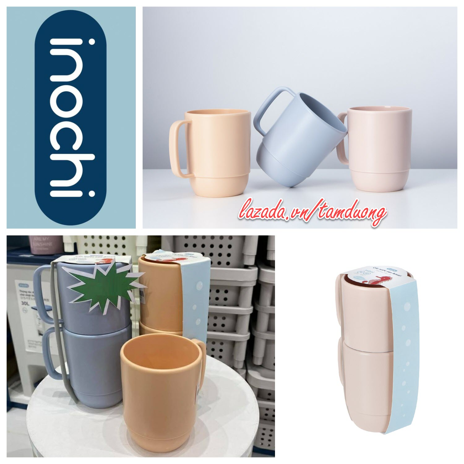Combo 02 Chiếc Cốc Uống Nước Inochi - Kiểu Cao [HCM-Giao hoả tốc 2h]