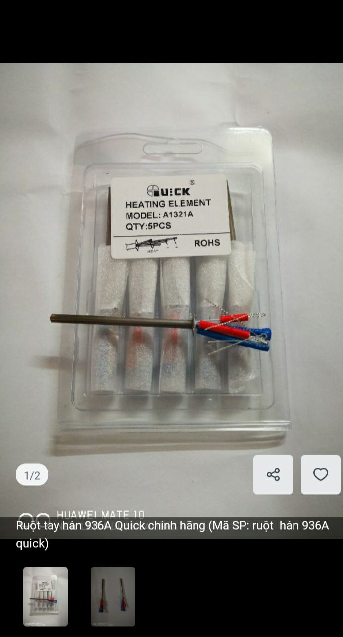 Ruột tay hàn quick 936 zin