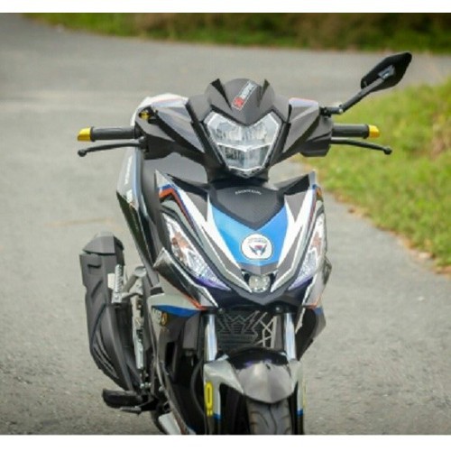 Ốp đầu cao cấp đen nhám Winner 150 v1 CÓ 2 SỪNG