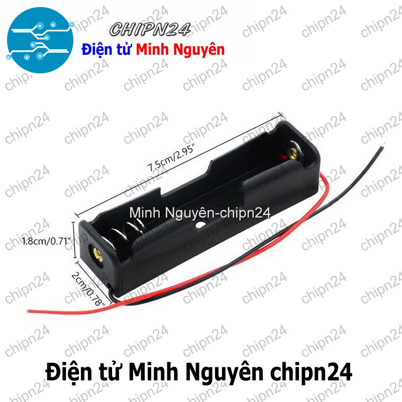 [2 cái] (C1) Hộp Đế pin 1 viên AA - HH000601