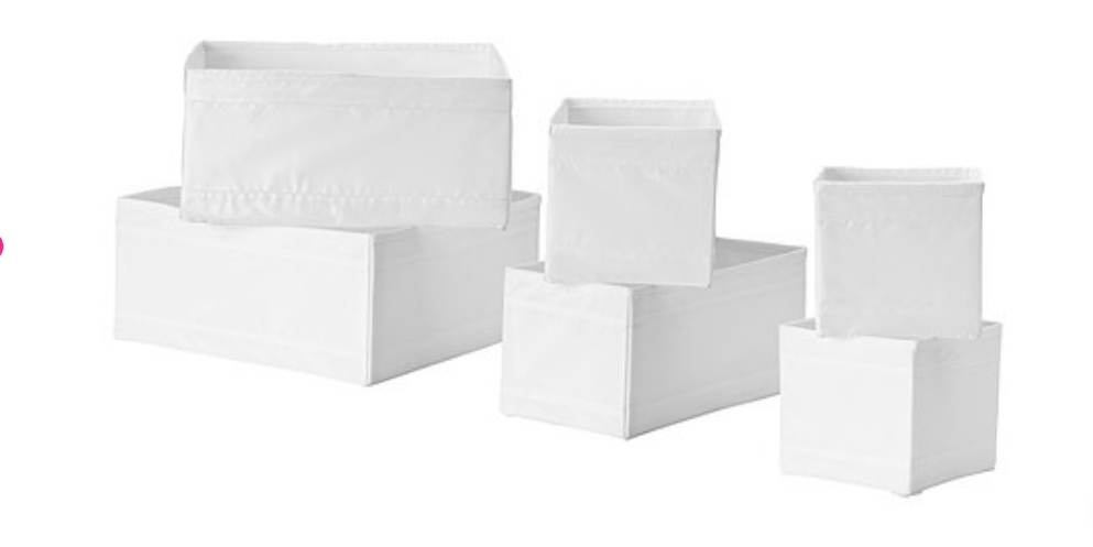 Hộp vải chia ngăn 6 hộp skubb ikea