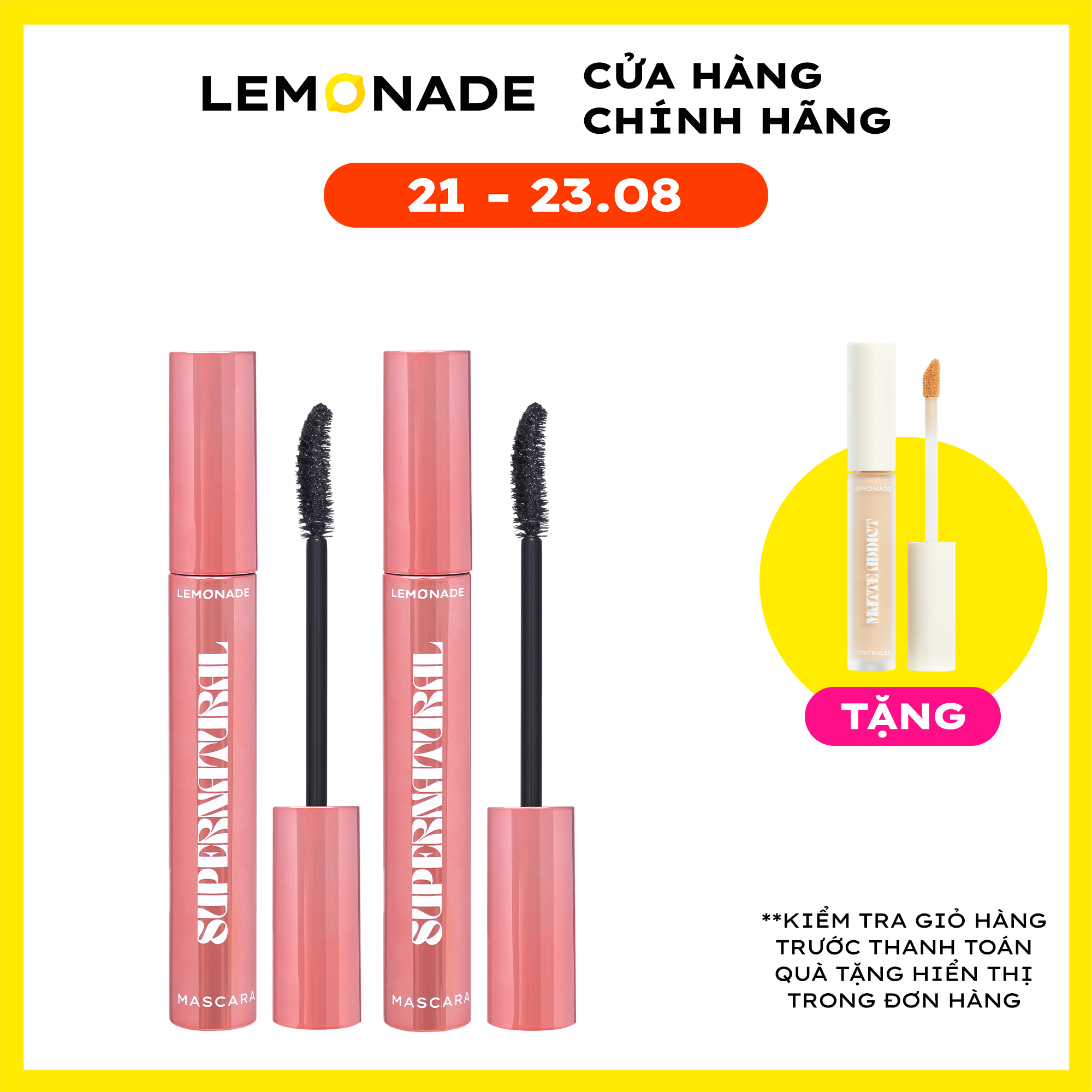 Combo 2 Chuốt mi Lemonade SuperNatural Mascara 7.5gx2