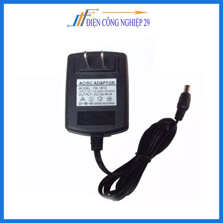 Nguồn adapter 18V 1A jack cắm 5.5x2.1mm