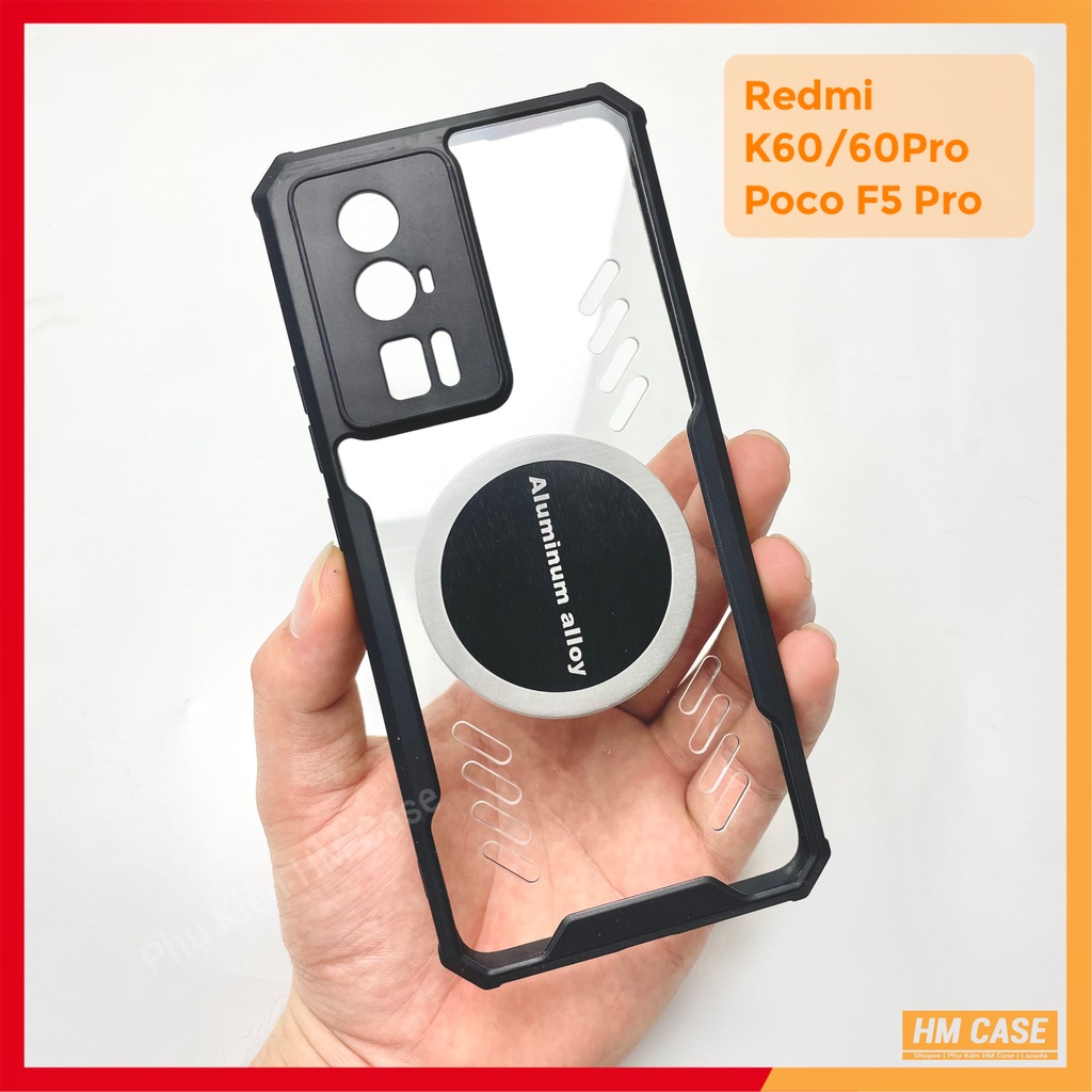 Ốp lưng xiaomi redmi k60 / k60 pro / poco f5 pro, mặt lưng từ tính, tản nhiệt